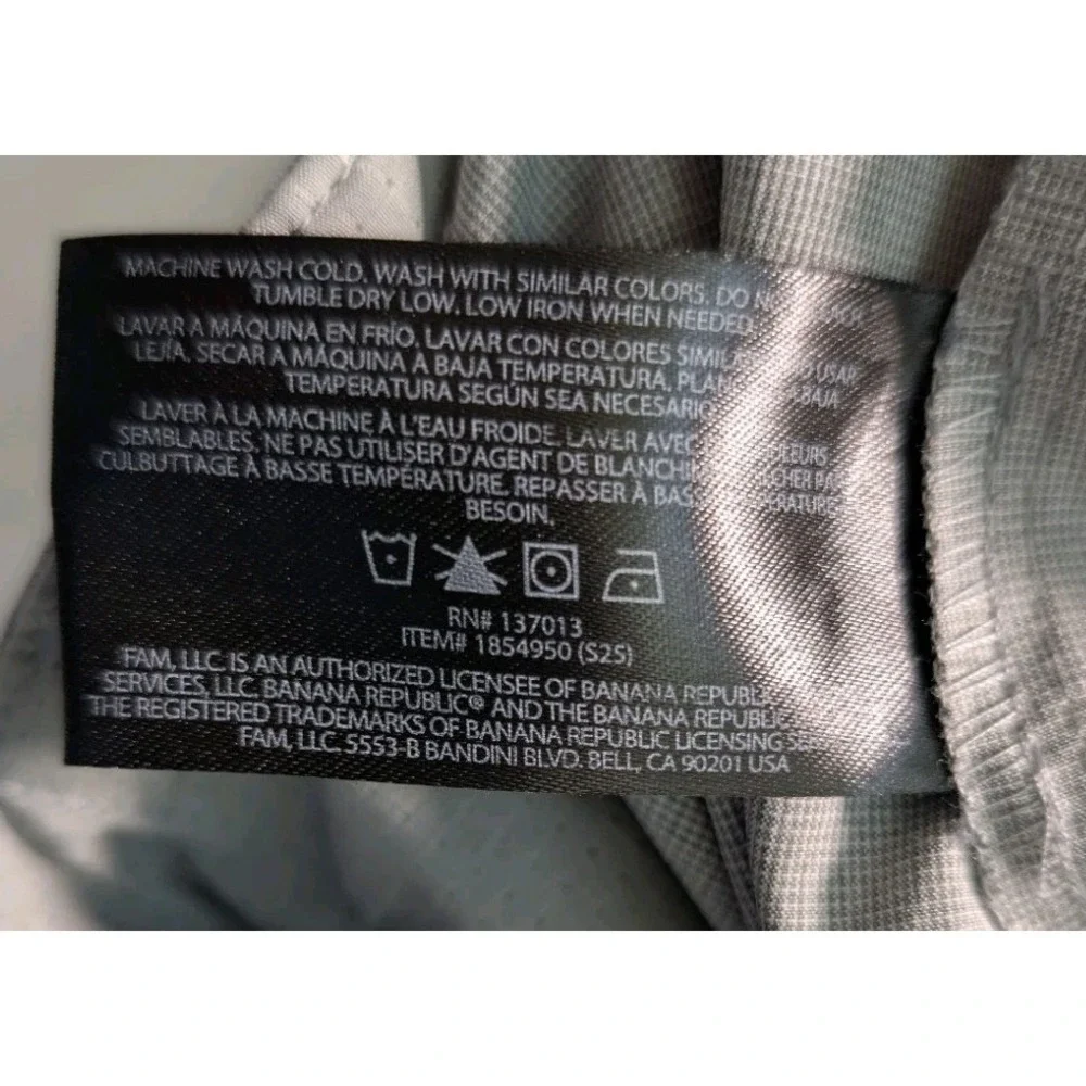 Banana Republic Shorts Men's 36 Gray Stretch Flat Front Casual Golf 9